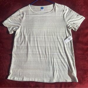 Old Navy Cream Striped Tee